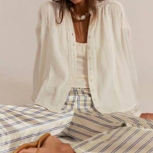 NWT Free People - Valley Double Cloth Shirt Sz M